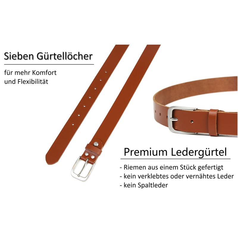 Frentree 100% Genuine Leather Belt - Made in Germany -