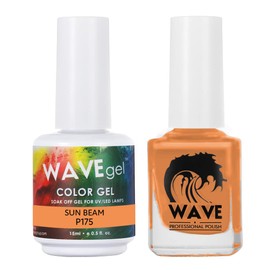 WAVEGEL Soak-Off Gel & Nail Lacquer Matching Duo Set - Simplicity Collection - #P175 Sun Beam I 0.5 Oz