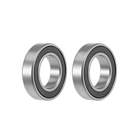 TOP-VIGOR 2Pcs 6903-2RS Deep Groove Ball Bearings, Z2 17mm x 30mm x 7mm Double Sealed Industrial Bearings, Chrome Steel P0(ABEC1) Skateboard Bearings for Electrical Instrument Equipment