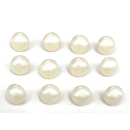 12 Pearl Buttons 3/8''- 9-10mm- Blouse Buttons, Shirt Buttons - Shank Buttons Decorative Buttons for Wedding Dresses, Sewing, Shirts, DIY Crafts (10mm Pearl Buttons with Shank Round)