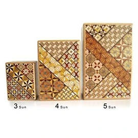 Yosegi Puzzle Box 4 sun - 7 steps