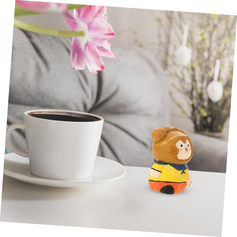 iplusmile Wooden Carved Monkey Figurine Unique Home Decor Solid Wood
