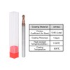 sourcing map Ball Nose End Mill 1.5mm Tip Radius Solid