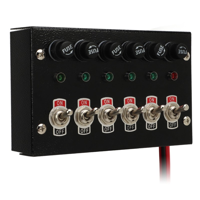 Marine Boat Rocker Switch Panel DC12 to 24V 6 Gang