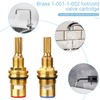 Brass 1-001 & 1-002 Ceramic Valve Cartridge Set, Hot and