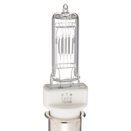 ASMSLIT BTN 120V 750W P28S T7 CL Medium Pre-Focus Based Stage and Studio Bulb, Clear