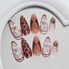 SINHOT Almond Press on Nails - Medium Fake Nails, Glossy