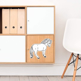 Large 210mm 'Cute Pony' Permanent Sticker Decal for Cars/Windows/Bins/Walls etc (DW00021239)