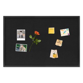 DAHAPYBOO Cork Board with Linen Black,Bulletin Board 36"x24",Corkboards for Office Home School Message Board or Vision Board Decoration.