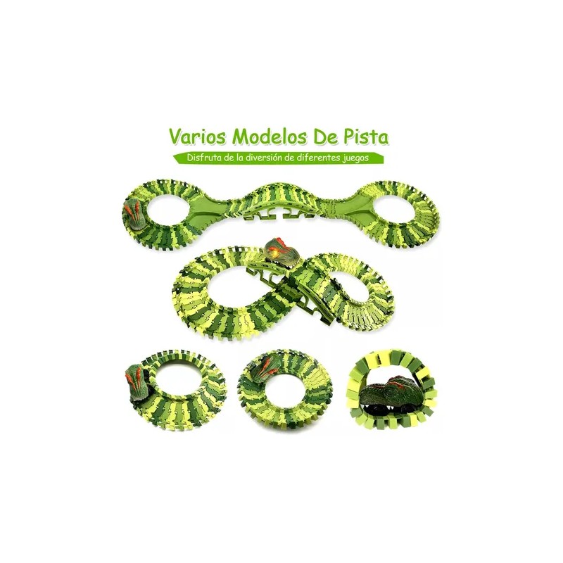Pista De Juguetes De Dinosaurios De 279 Piezas Para Niños