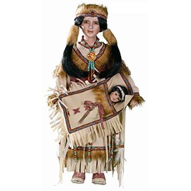 24" Collectible Native American Indian Porcelain Doll (Papoose Woman)