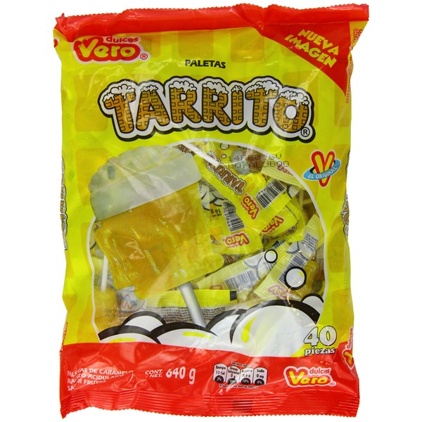 Vero Mexican Candy Tarrito Fruit Flavored Lollipops - 40 Pieces