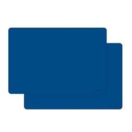 gasare, Extra Large, Thicker, Silicone Countertop Mat Protector, Kitchen Counter Mats, Heat Resistant, Non Slip, Waterproof, Washable, 25 x 17 Inches x 1.4 mm, Set of 2, Blue