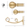 Hosmile Double Curtain Rods 72-144 Inches, Warm Gold Double Window