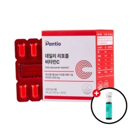 Pantio Dietary Supplement Vitamin C Tablets 60 2-Month Supply for daily wellness routines, capsules powder or sticks, Korean Import, Pantio and