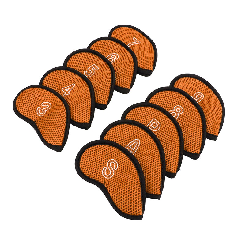 10pcs Golf Iron Covers Set with Numbers Waterproof Golf Head