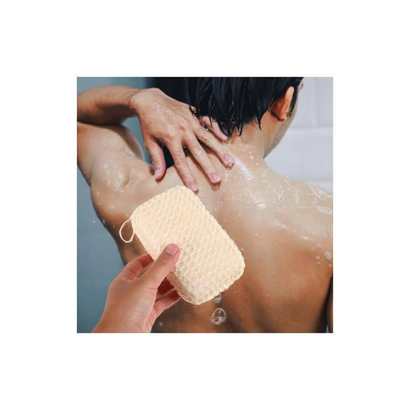 Esponja Diaria de Sisal Mujer Beige para Baño Exfoliante de
