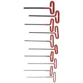 ATE Pro. USA 83342 Wrench, Hex Key, Dipped T-Handle, Metric, 10 Piece Set