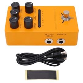 Electric Guitar Effect Pedal Stereo Simulation Yellow Metal Single Effect Pedal for Recording