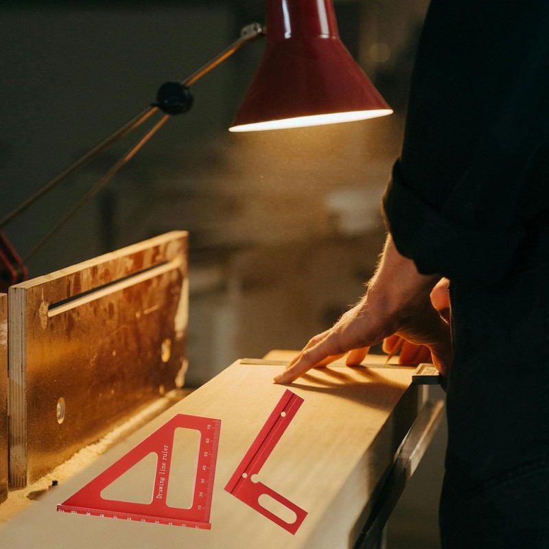 Zimmermannswinkel, Präzises Anschlagwinkel Set, Carpenter's Square, Square Protractor, Triangle Ruler
