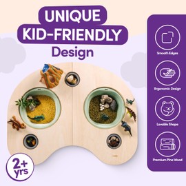 ComfyBumpy Sensory Table for Toddlers | Sensory Bin Toddler Table for Indoor Play and Learning - Activity Table for Kids with Storage Bins for Sand and Water - Birthday Gifts for Boys and Girls