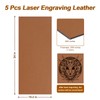 5 Pieces 10"x24" Laserable Leatherette Sheets,Laser Engraving Leather Patches,Engrave Faux