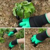 Waldspring 1 Pair Polyester Fibre Gardening Gloves, Breathable Work Gloves,