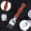 Stainless Steel Ice Crusher with Wooden Handle, Ice Axe Set,