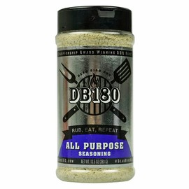 DB180 All Purpose BBQ Rub & Seasoning – Everyday Blend for Beef, Pork, Chicken, Veggies – Gluten Free – 13.5 oz
