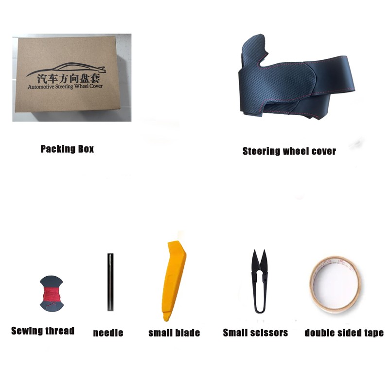 Hand Sewn Black Car Steering Wheel Cover, for Land Rover