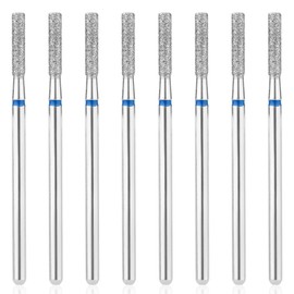 8pcs Cuticle Drill, 2.1 mm Cylinder Cuticle Cleaning Drill Professional Cuticle Remover Nail Attachment Cuticle Cleaning Tool for Nail Studio Manicure