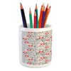 Ambesonne Valentines Pencil Pen Holder, Romantic Abstract Pattern with Hearts