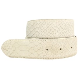 BELTINGER Replacement Belt with Python Embossing with Press Studs 4 cm | Press Stud Belt for Men and Women 40 mm | Leather Belt without Buckle Snake Look, Mist