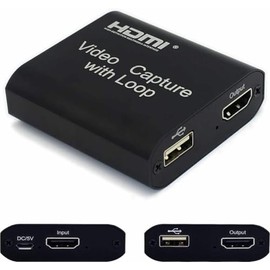 HDMI 4K Video Capture Card HDMI to USB 2.0 Video Capture with Loop Out