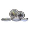 Melamine Dinnerware set for 4 - Dinner Plates Bowls Set
