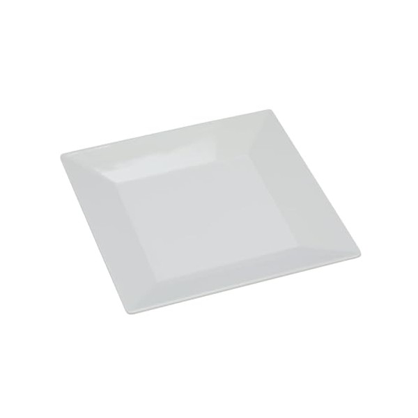 Yanco RM-112 Rome Square Plate White - 12 x 12