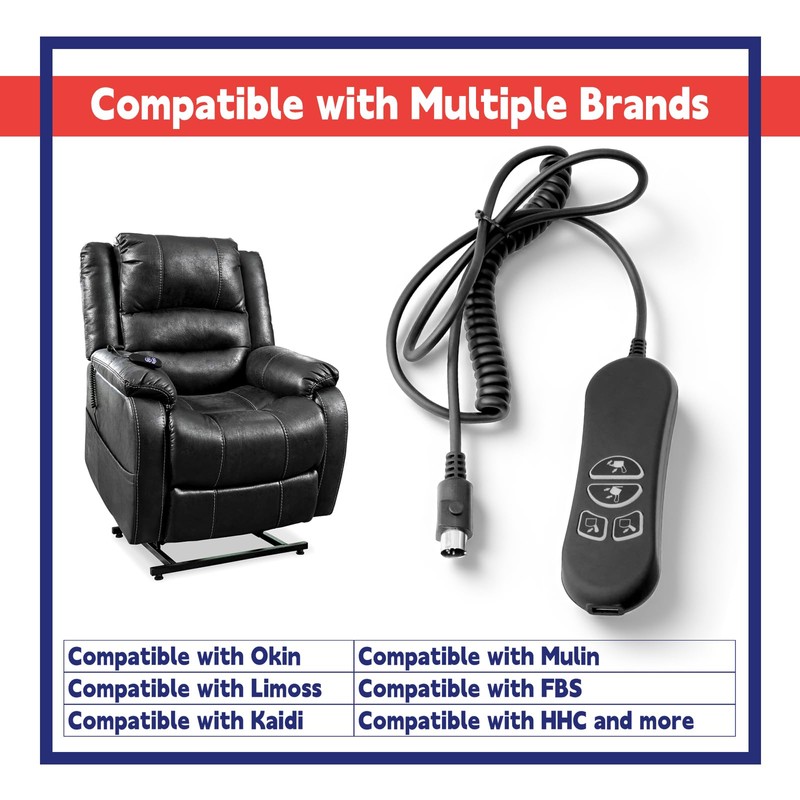 Dusledel 4 Button 5 Pin Prong Hand Control Handset Replacement