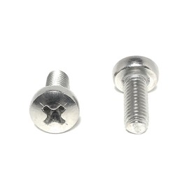 M5-0.8 x 12 Stainless Steel Phillips Pan Head Machine Screw DIN7985 A2 M5x12 (25 Pieces)
