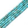 Light Blue Sea Sediment Jasper Smooth Cylinder Tube Beads 6x10mm