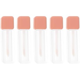 Botellas de Brillo Labial Cilíndricas 6ml de Plástico Abs 5 Piezas Tapa Incluida, Portátiles y Ligeras, Diseño a Prueba de Fugas para Viajes y Compras