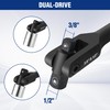 WORKPRO 16-inch Dual Drive Breaker Bar, 3/8" & 1/2" Drive,
