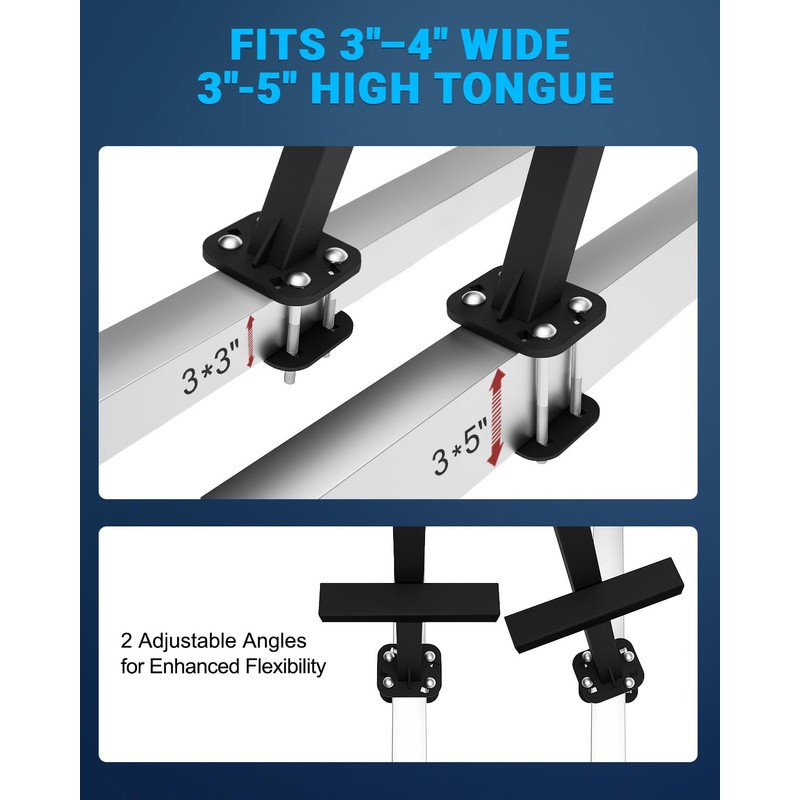 Boat Trailer Steps with Handrail Heavy-Duty Boats Boarding Step Ladder