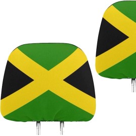 HonestBread Clothing & Accessories Jamaica Flag Headrest Cover