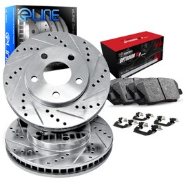R1 Concepts Front Brakes and Rotors Kit |Front Brake Pads| Brake Rotors and Pads| Optimum OEp Brake Pads and Rotors |Hardware Kit |fits 1983-1992 Ford Bronco II, Explorer, Ranger