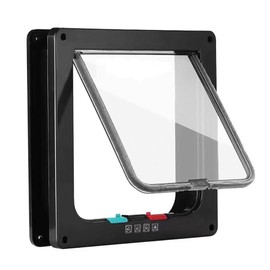 Tibeoyad Cat Flap, 4-Way Magnetic Closure Pet Flap, Easy Installation Cat Door, Pet Door in Wall, Wooden Door, Upvc Interior Door, Brick Walls, Wooden Doors