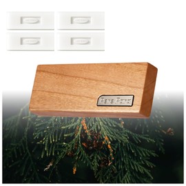 4 Refreshing Scent Bags Wood Car Air Freshener Vent Clip (Burlywood, Amber)- Natural Scent Diffuser for Car, Truck & SUV Premium Essential Oil Starter Kit Gift for Men & Women