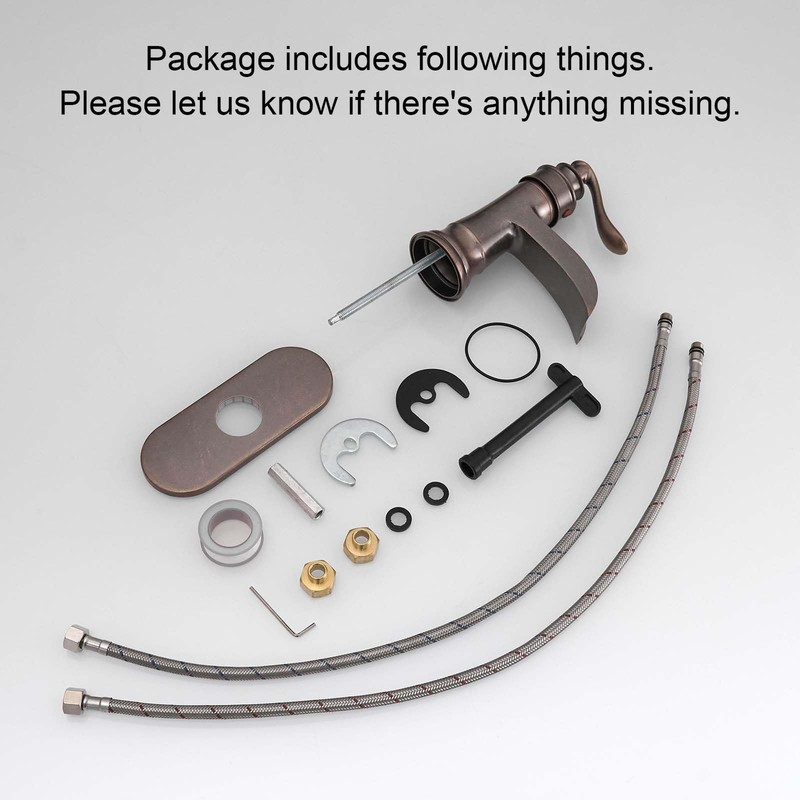 BWE Copper Bathroom Faucet Antique Brass Sink Vanity Bath Restroom