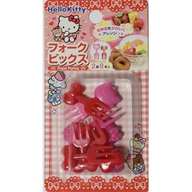 サンリオ ハローキティ フード フルーツ カクテル フォーク ピック 2柄 8Pics お弁当 パーティー (フォーク)