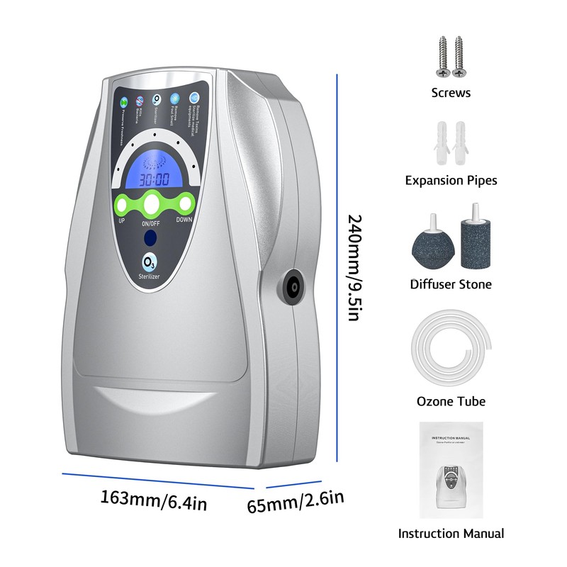VTAR Ozone Machine, 500mg/h Multipurpose Ozone Machine Purify Air, Water,