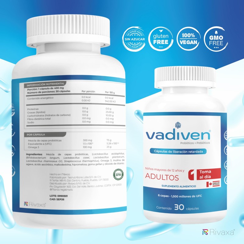 VADIVEN Probióticos 30 cápsulas